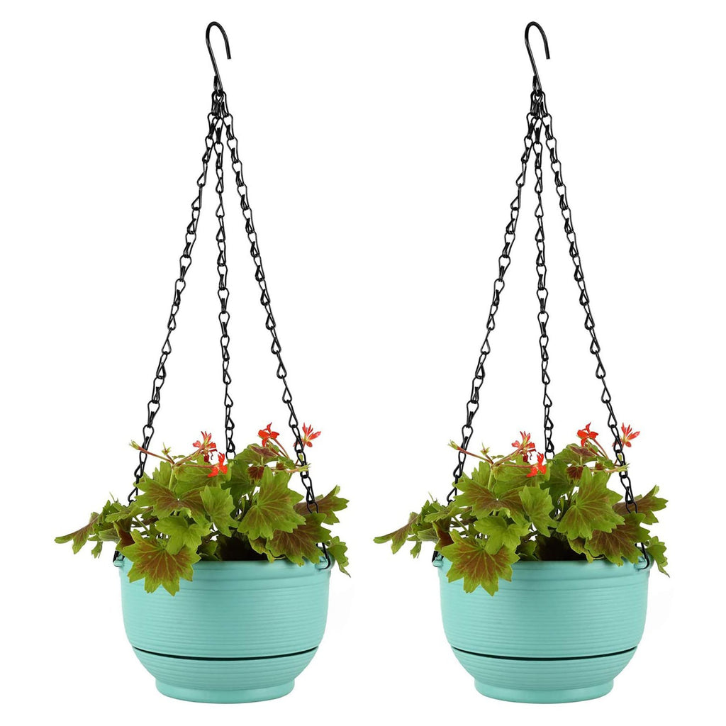 Round Plastic Hanging Planter with Detachable Base - T4U Official