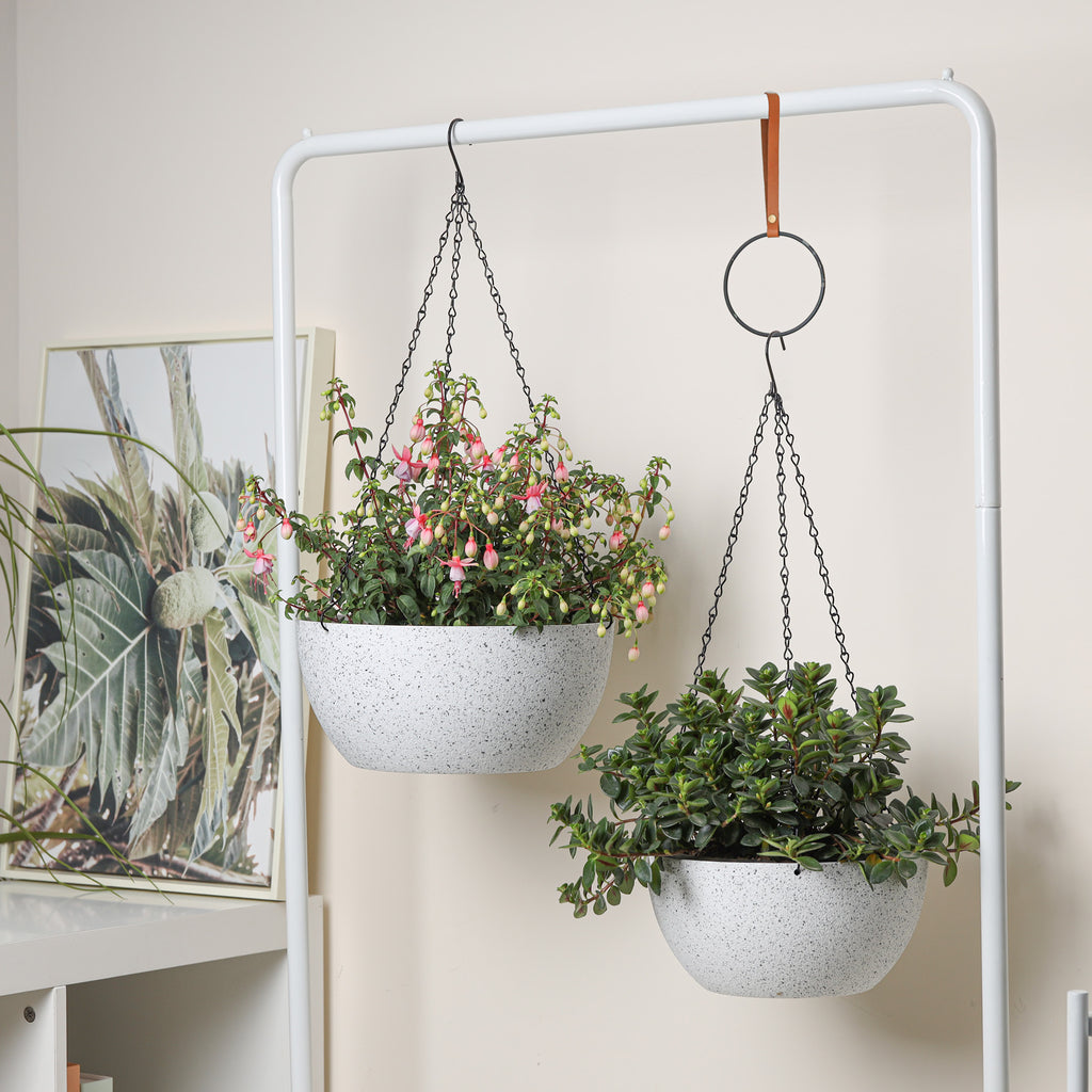 W82 2pcs 10” / 12“ Hanging Planters for Indoor Outdoor Plants