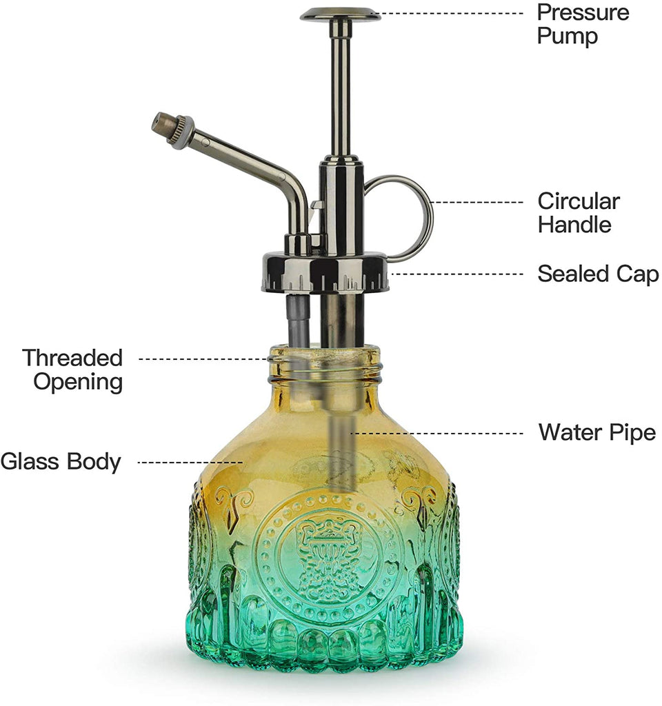 Green glass spray hot sale bottle