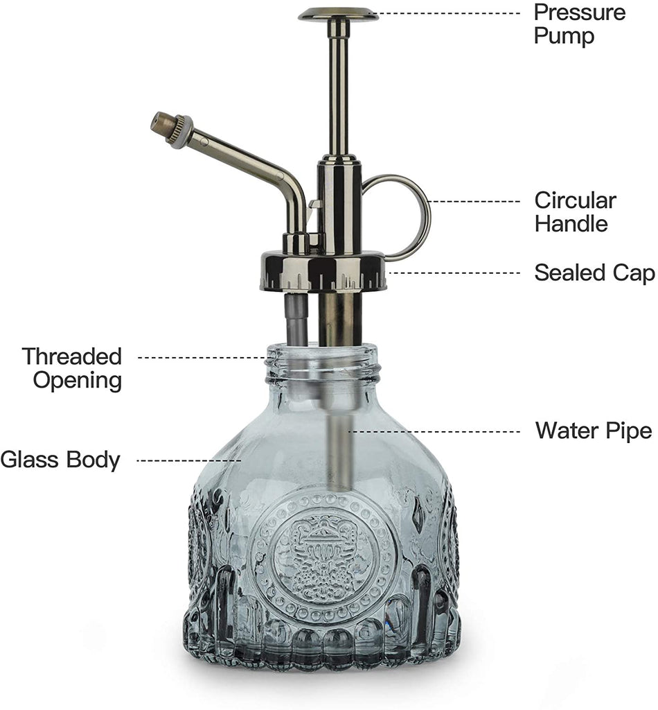 Vintage glass spray bottle deals