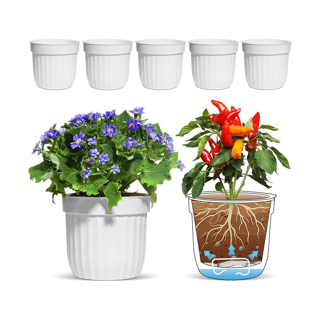 self watering plastic planter pots T4U