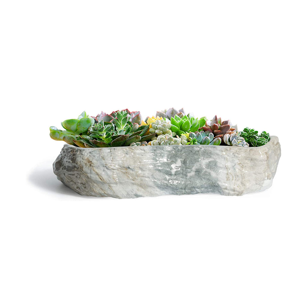 faux rock ceramic succulents pots T4U